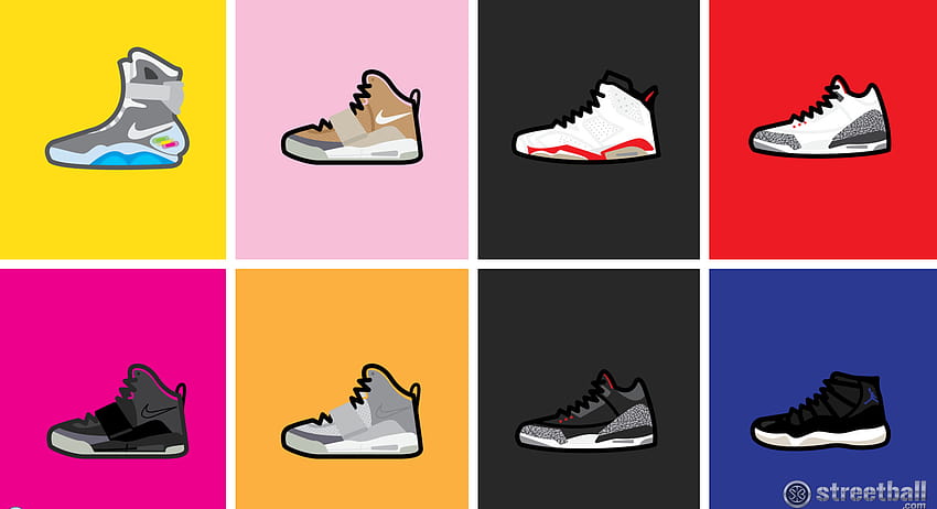 4 Jordan Shoes, animated shoes HD wallpaper