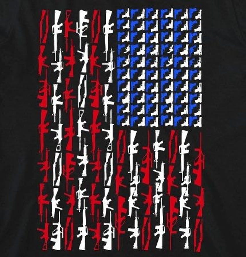 남성용 7월 4일 셔츠 US Flag Guns, 두 번째 수정안 HD 전화 배경 화면