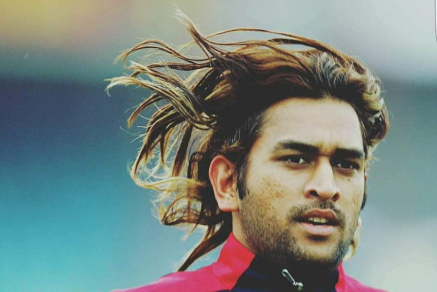 Old of M.S.Dhoni Having Long Hair❤️, ms dhoni face HD wallpaper