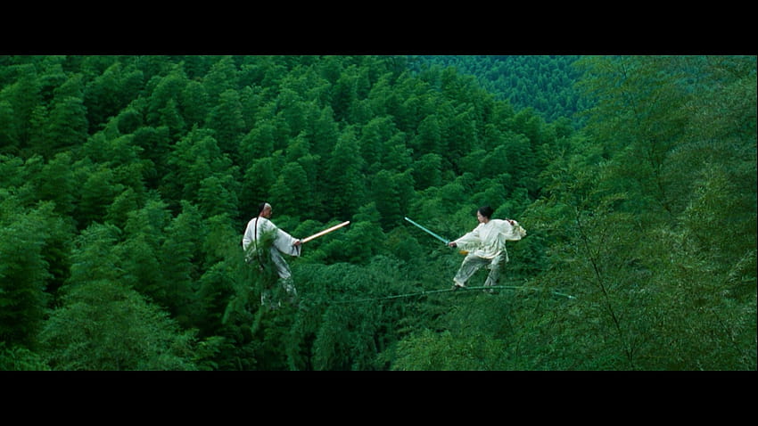 Trees screenshots Ziyi Zhang martial arts swords Crouching Tiger Hidden Dragon HD wallpaper