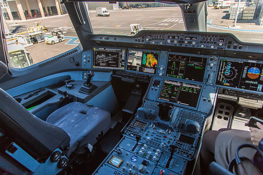 Кокпит на Airbus A350, публикуван от Итън Томпсън, пилотска кабина на a320 HD тапет