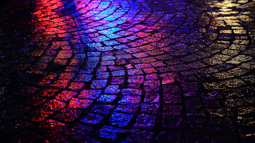 General 3840x2160 paving stone reflection, purple reflection HD wallpaper