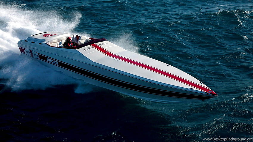 Фонове за скорост на моторна лодка в Маями HD тапет