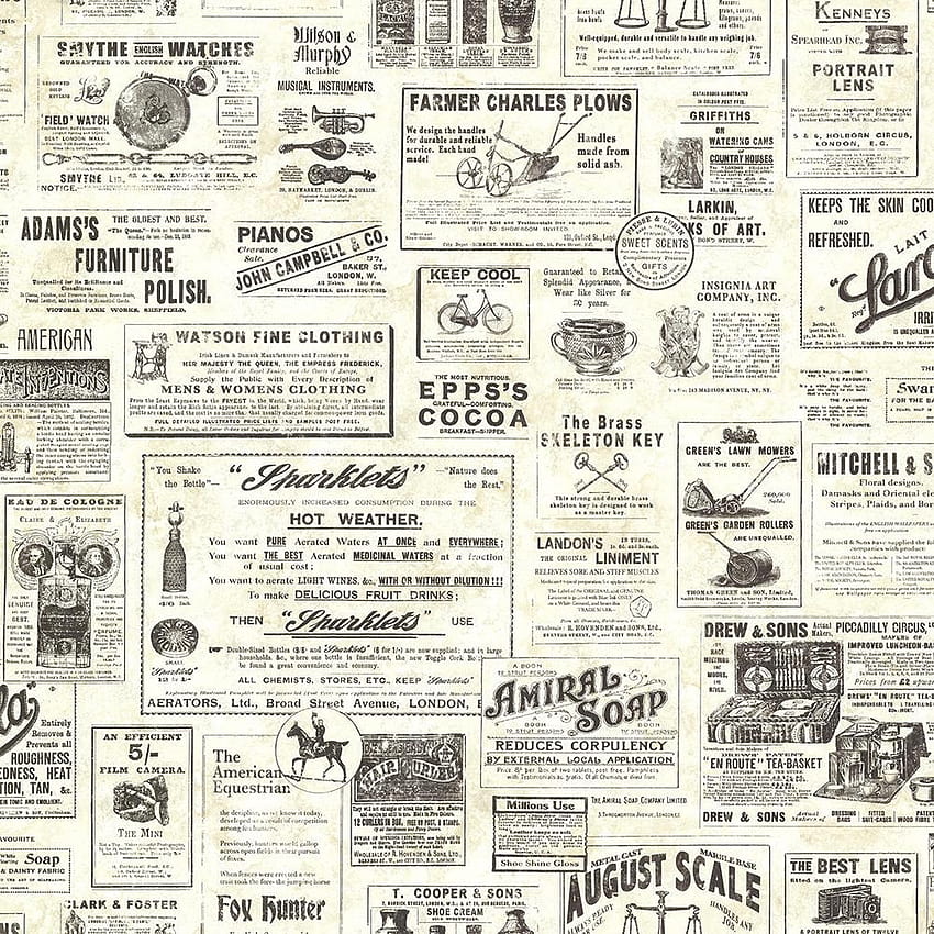 Chesapeake Adamstown Cream Vintage Zeitung HD-Handy-Hintergrundbild