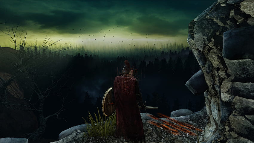 Huntsman's Copse-Aussichtspunkt bei Dark Souls 2 Nexus HD-Hintergrundbild