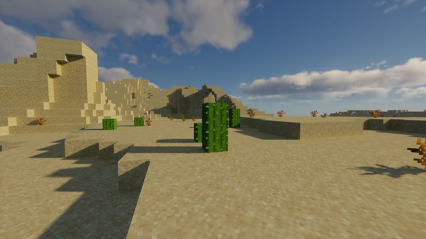 Kaktus in der Wüste Minecraft, Minecraft Wüste HD-Hintergrundbild