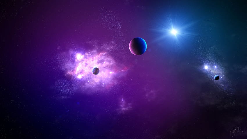 Planet Supernova Pink Deep Space HD-Hintergrundbild