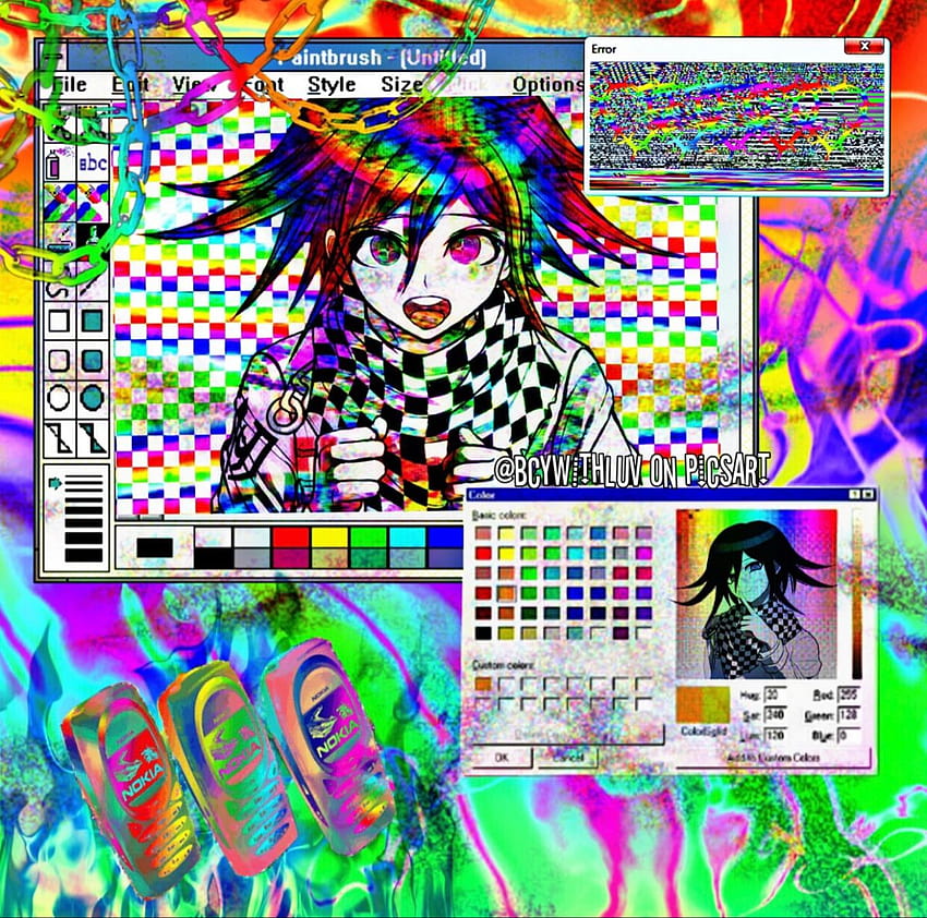 Pin by Ainsley K on rainbow  Glitch wallpaper Scenecore wallpaper  Glitchcore anime