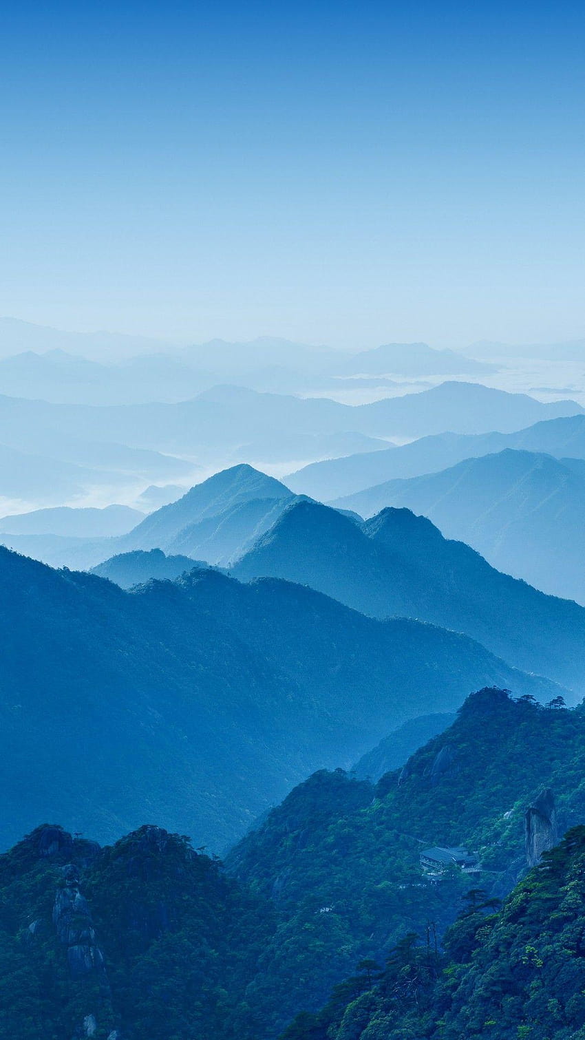 Mountains Daytime Huawei Mate 10 Stock HD phone wallpaper