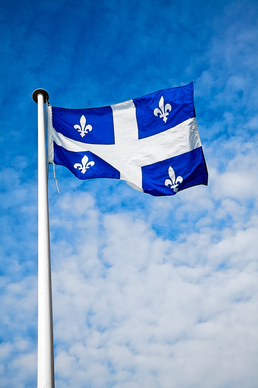 : Quebec Flag HD phone wallpaper