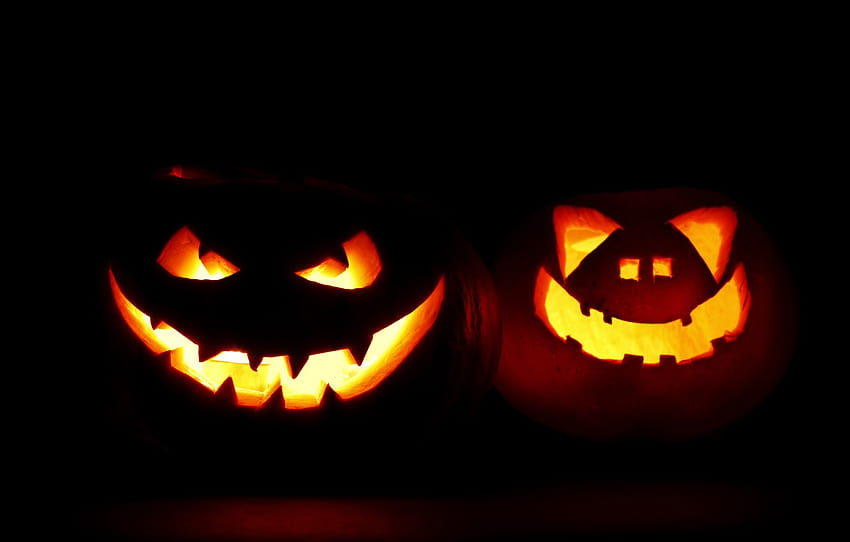 autumn, night, Halloween, pumpkin, Halloween, smile, face, holiday, pumpkin , section праздники, autumn nights halloween HD wallpaper