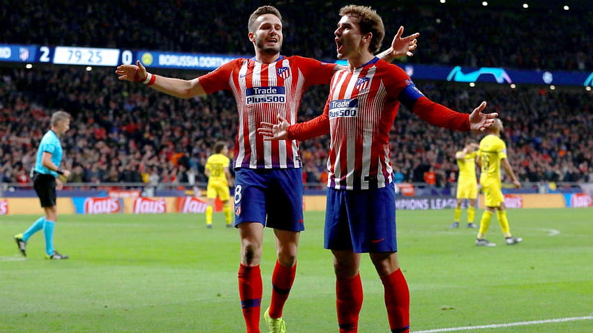 Griezmann: I am so pleased to play at Atletico Madrid, saul niguez HD wallpaper