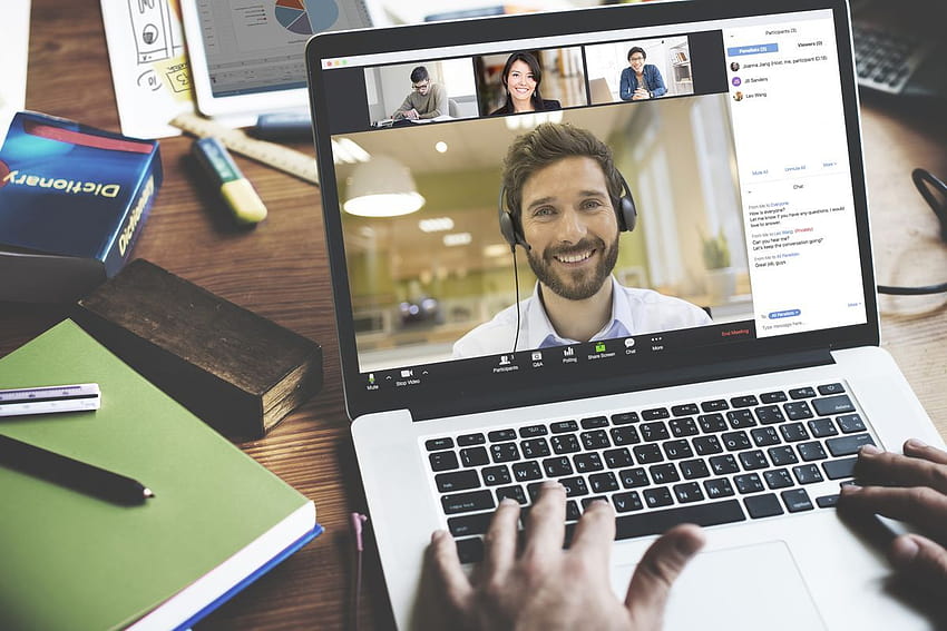 Die Vor- und Nachteile von Videokonferenzen und Zoom-Videokommunikation HD-Hintergrundbild