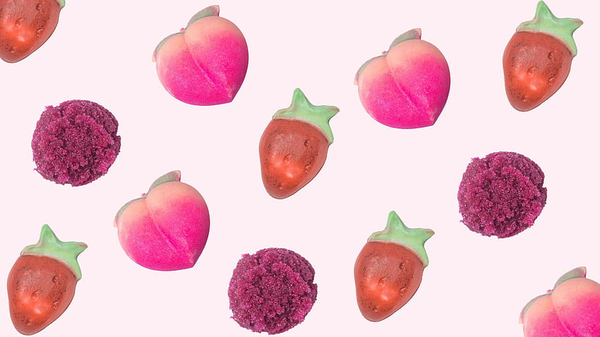 Lush Launches Eggplant and Peach Emoji Bath Bombs for Valentine's Day HD wallpaper