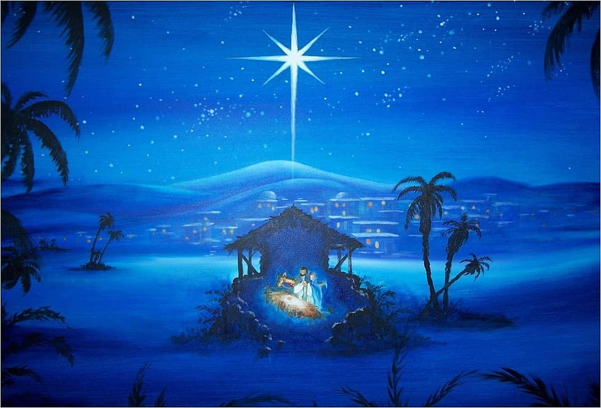 キリスト降誕のシーン、クリスマス ベツレヘム 高画質の壁紙