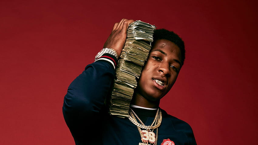 NBA Youngboy In Red Backgrounds With Money Bundle On Neck NBA Youngboy, nba youngboy top HD wallpaper