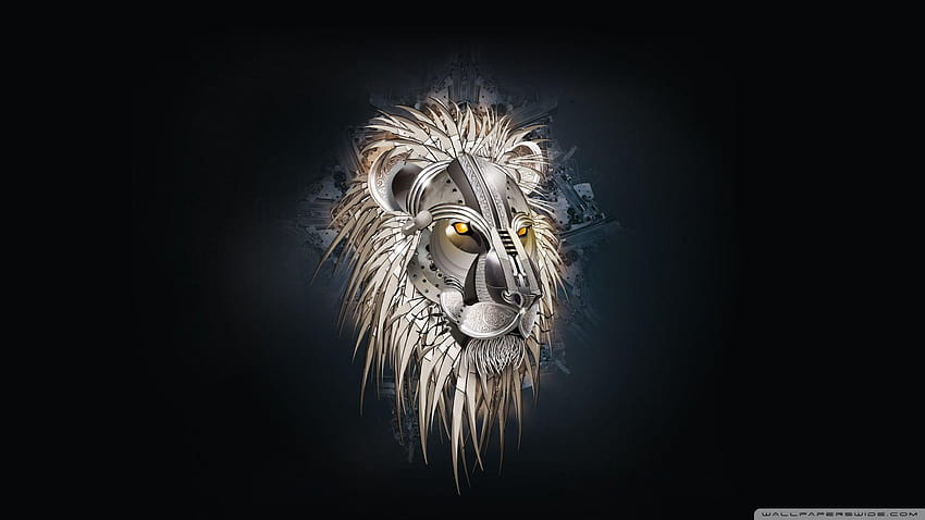 Lion With Crown Stylized Lion HD wallpaper