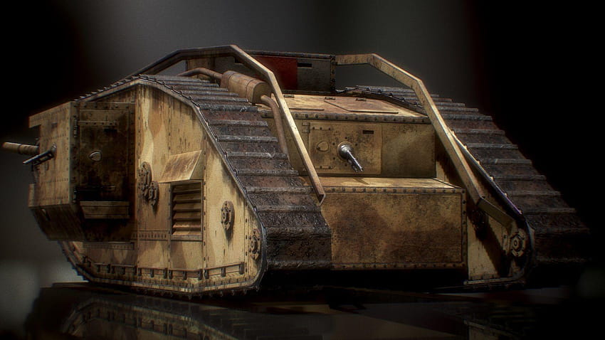 3D model Landship WWI Heavy Tank HD wallpaper
