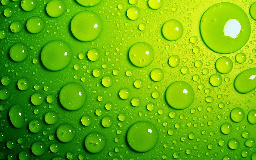 verde, , gotas, agua, verde sólido 3d gotas de agua fondo de pantalla