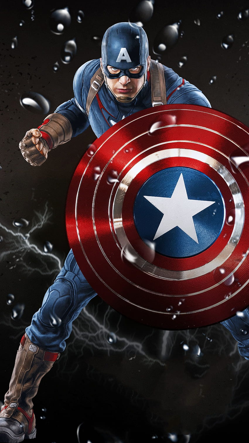 Изкуство Капитан Америка, Супергерои и capitao HD тапет за телефон