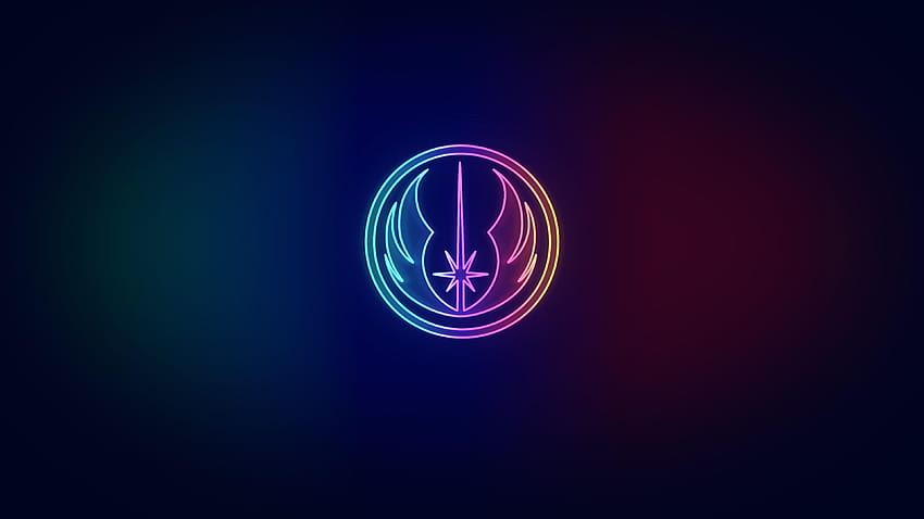 Jedi order neon by me [3840 x 2160] : r/StarWars, jedi logo HD wallpaper