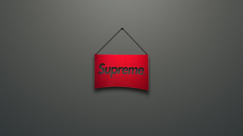 Supreme Logo Company Red Brand Minimalism, supreme laptop HD wallpaper