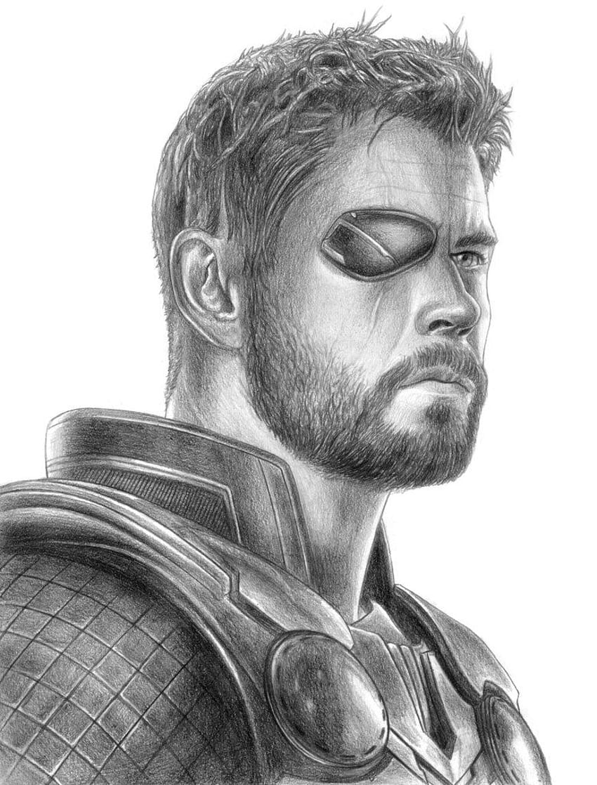 How to draw Thor Ragnarok Part2Pencil sketch of Thor  YouTube