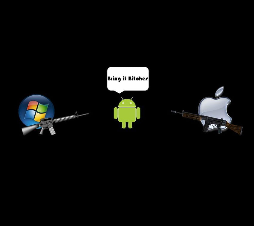 Android vs Apple, apple vs android backgrounds HD wallpaper