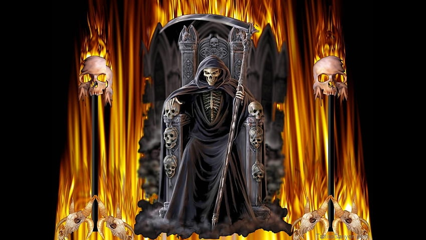 reaper, Skull / and Mobile Backgrounds, grim reaper skull HD wallpaper