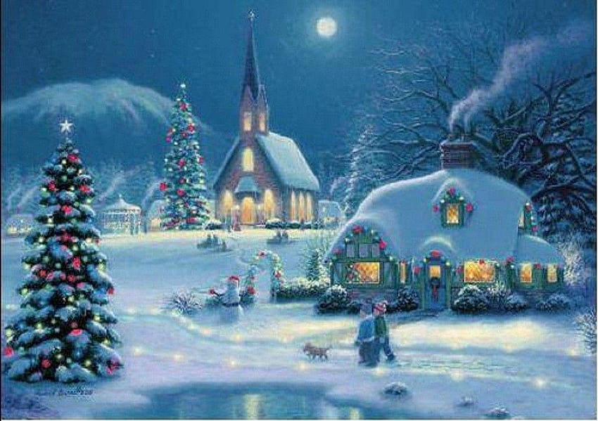 4 Church Snow, christmas church HD wallpaper | Pxfuel