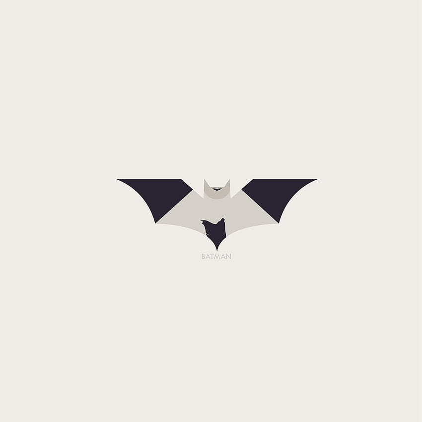 Batman Logo Minimal Sederhana Ilustrasi Seni iPad Air wallpaper ponsel HD