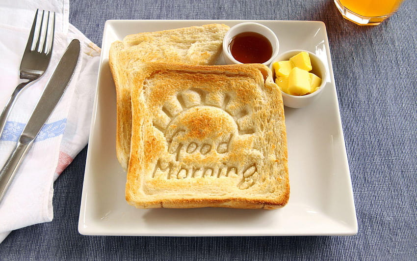 Good Morning Wishes With Breakfast HD wallpaper