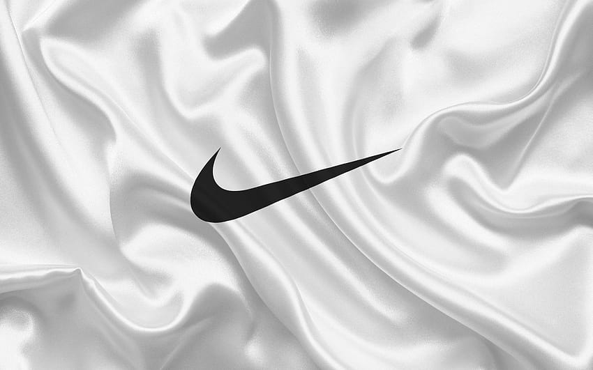 Nike, logo, white silk, emblem of Nike for, nike ice HD wallpaper