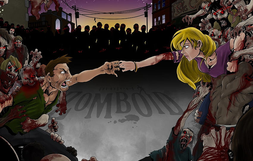 art, zombies, zombie, art, survival, Project Zomboid , section игры HD wallpaper