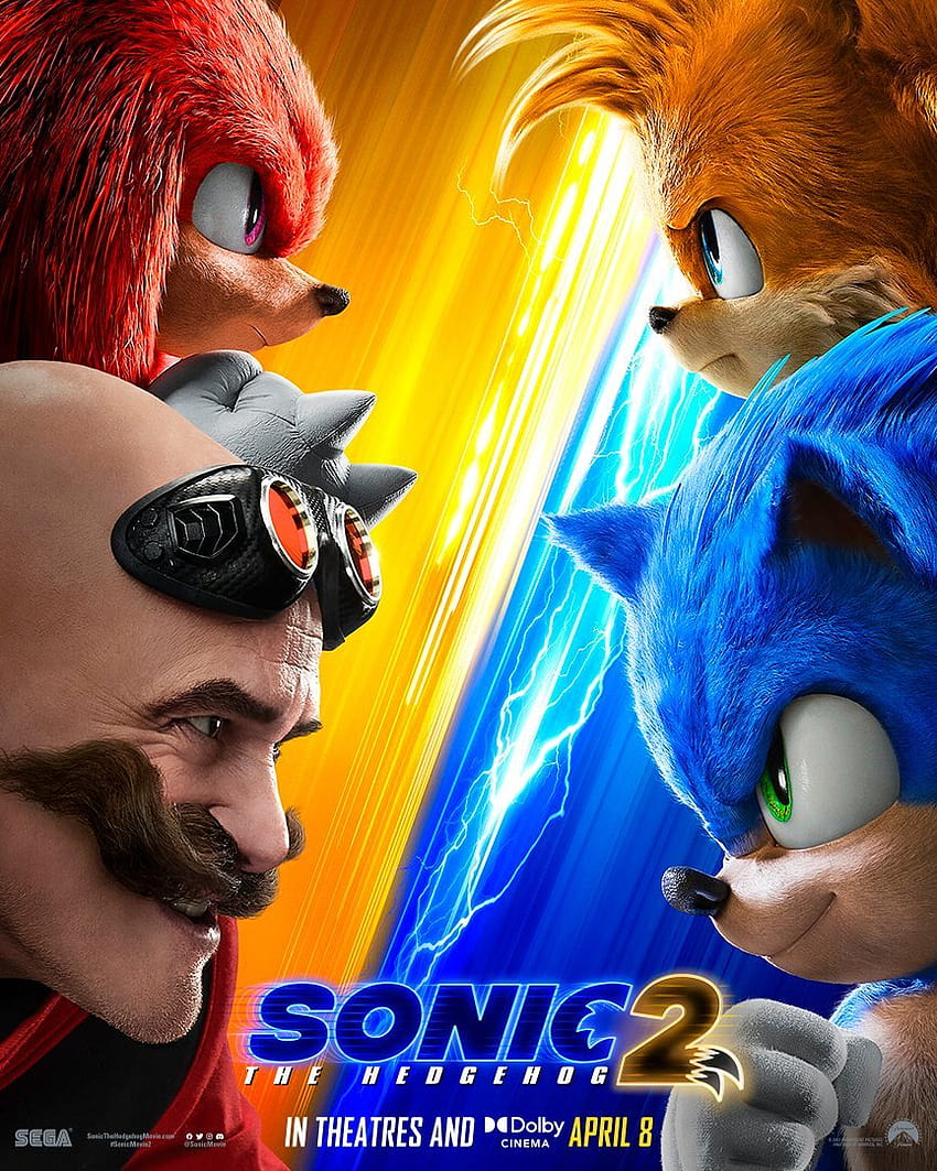 SONIC THE HEDGEHOG 2의 새로운 포스터는 The Heroes and Villains Facing Off, Sonic the Hedgehog 2 2022 포스터를 특징으로 합니다. HD 전화 배경 화면