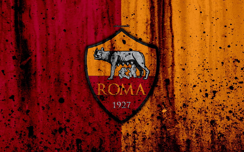 AS Roma, logo, Serie A, pierre, logo as roma Fond d'écran HD