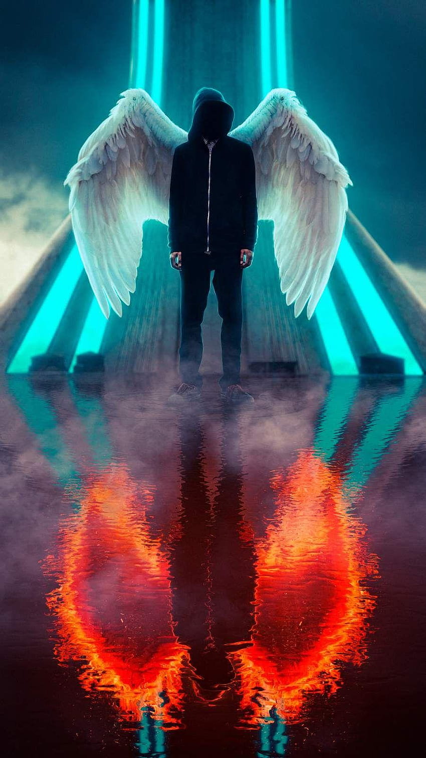 Hoodie Guy Wings iPhone im Jahr 2019, iphone boy smoke HD-Handy-Hintergrundbild
