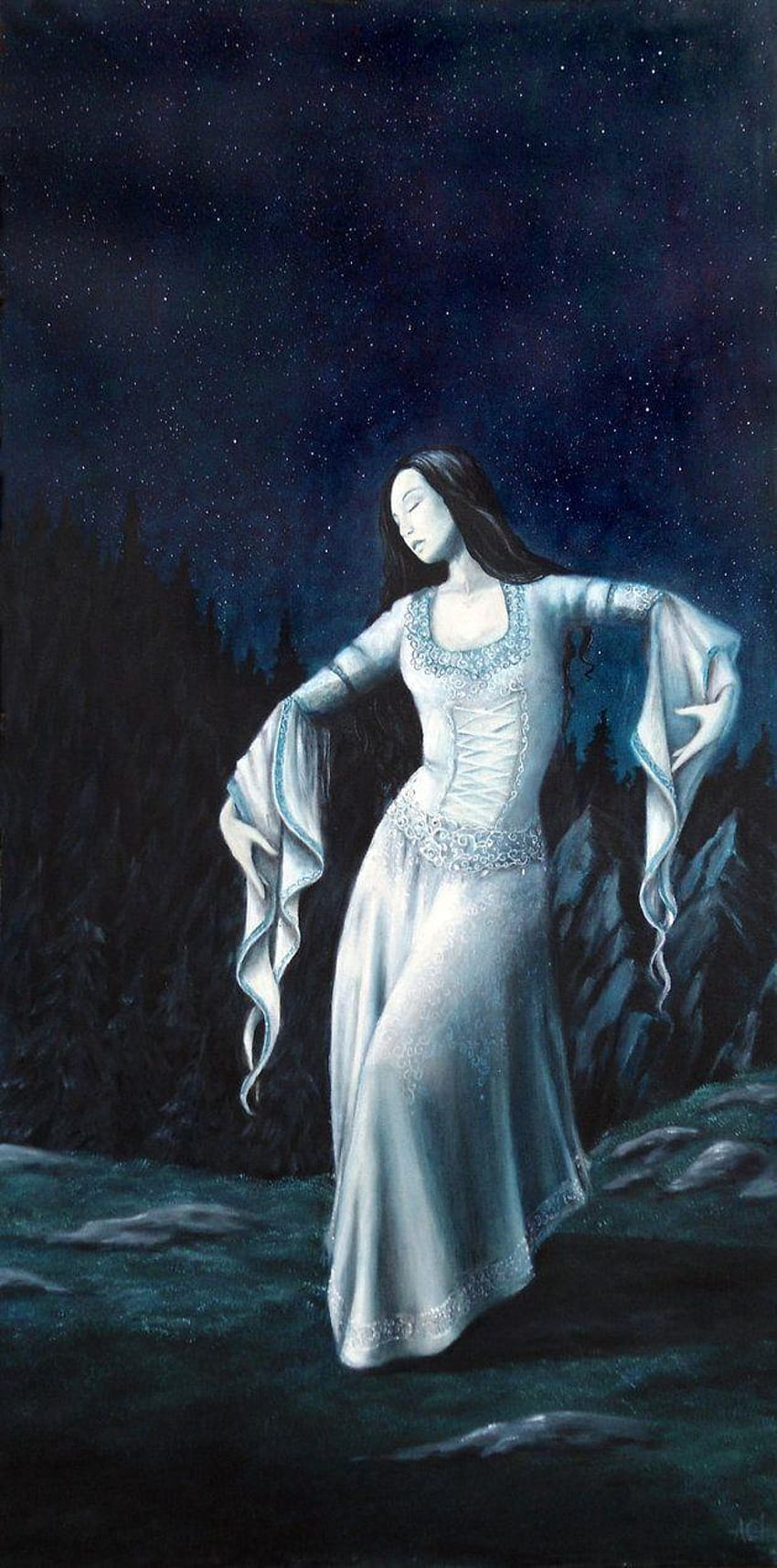 Luthien tinuviel. Initially it was Beren who saw Lúthien HD phone wallpaper