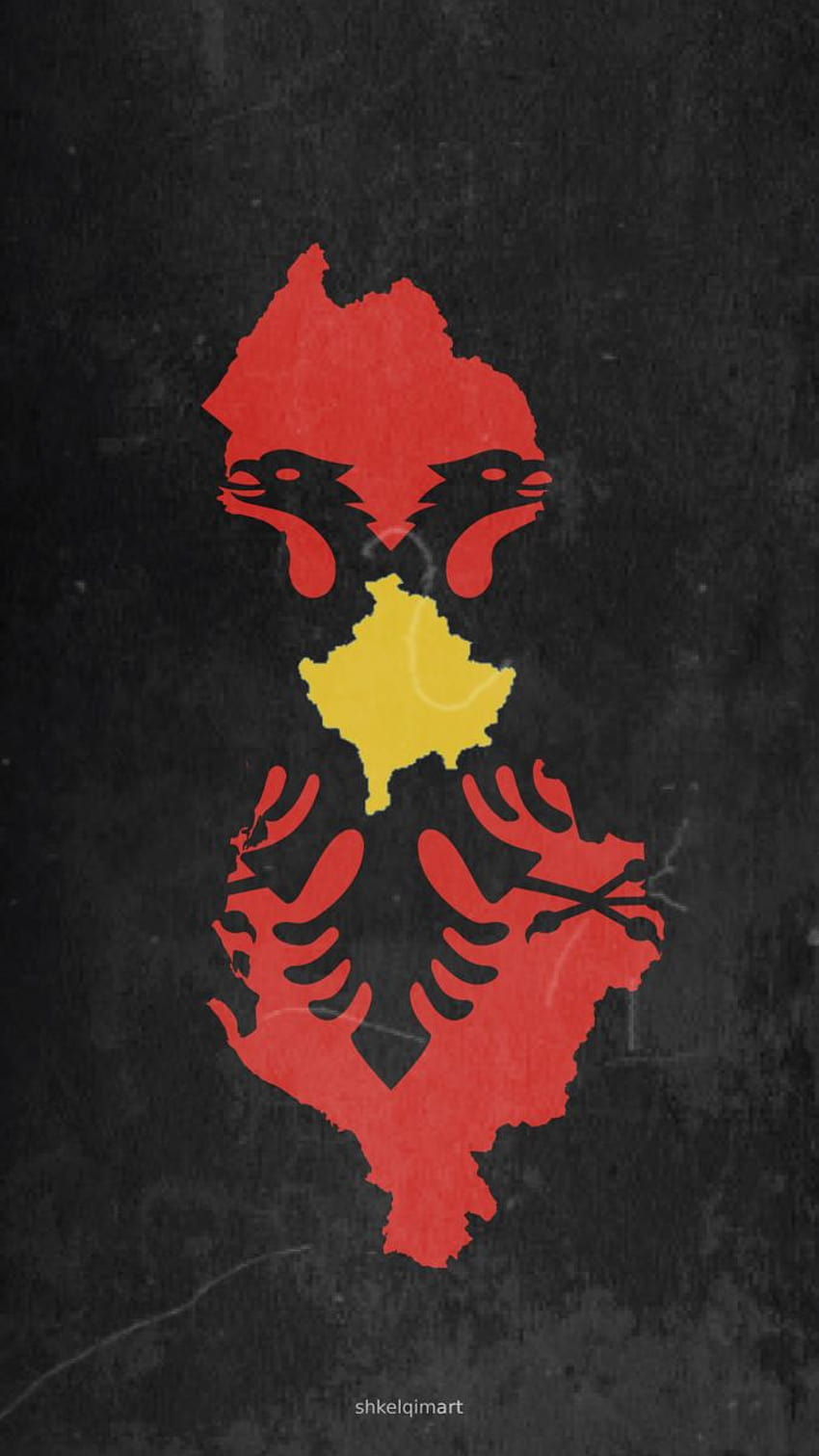 Albania y Kosovo bandera iphone fondo de pantalla del teléfono
