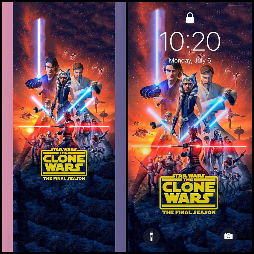 I made a Clone Wars S7 iPhone . If you use the on the left and zoom in you can fit it how you want to. The on the right HD phone wallpaper