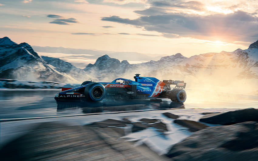 Alpine F1 on Behance, f1 alpine HD wallpaper