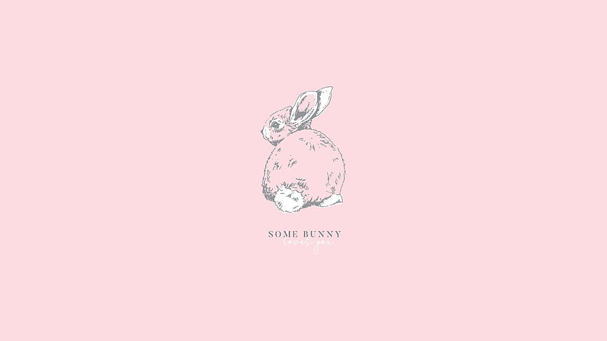 Some Bunny Loves You: etichette regalo stampabili e per Pasqua, computer estetico pasquale Sfondo HD