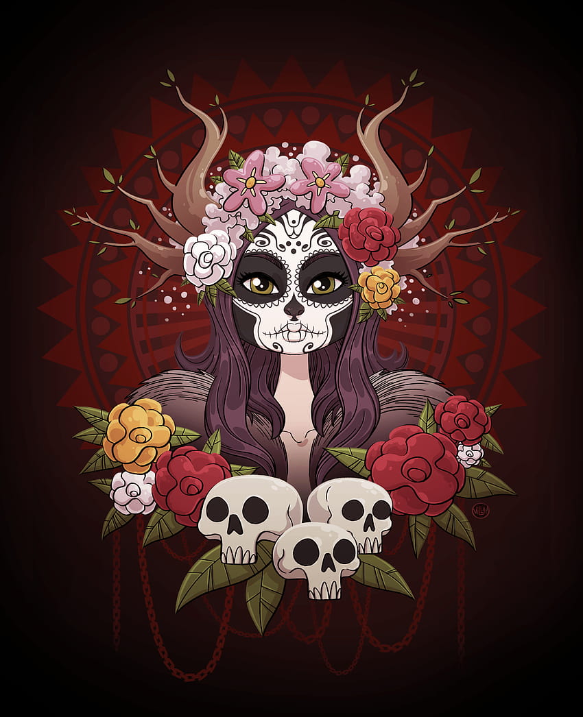 Cute Day of the Dead, hari telepon mati wallpaper ponsel HD