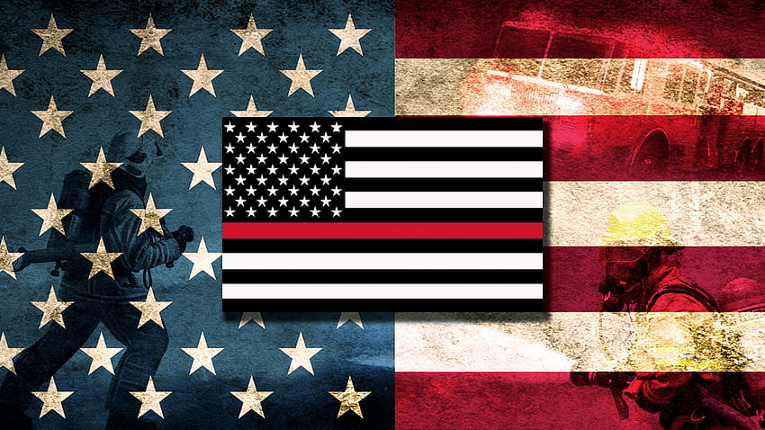 Download The Thin Red Line American Flag Wallpaper  Wallpaperscom