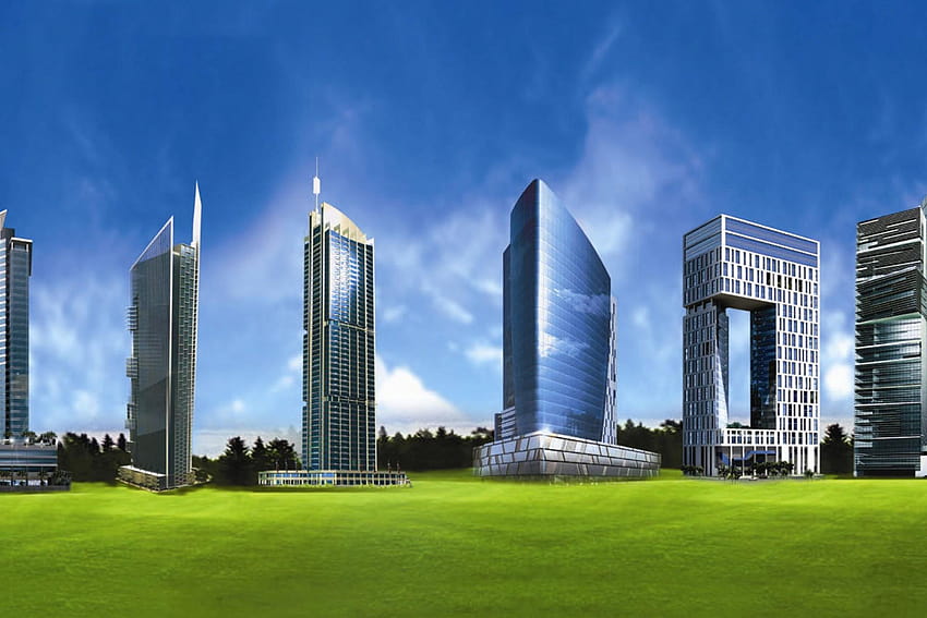 Дубай архитектура сгради, недвижими имоти HD тапет