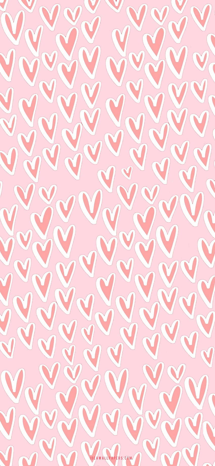 Peach Hearts Valentine's day, valentines preppy HD phone wallpaper