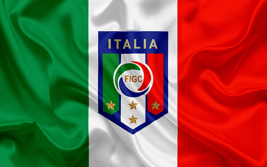 Italy national football team, emblem, logo, football federation, flag, Europe, Italian flag, football, World Cup with resolution 2560x1600. High Quality, italia football HD wallpaper