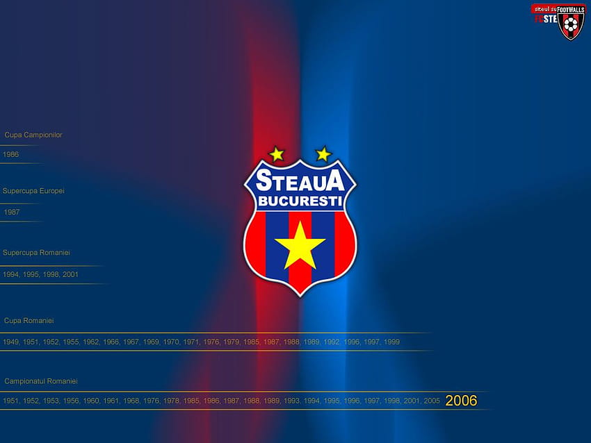 FC Steaua Bucharest, FCSB Romanian football club, Steaua logo, silk flag,  Romanian Liga 1, HD wallpaper