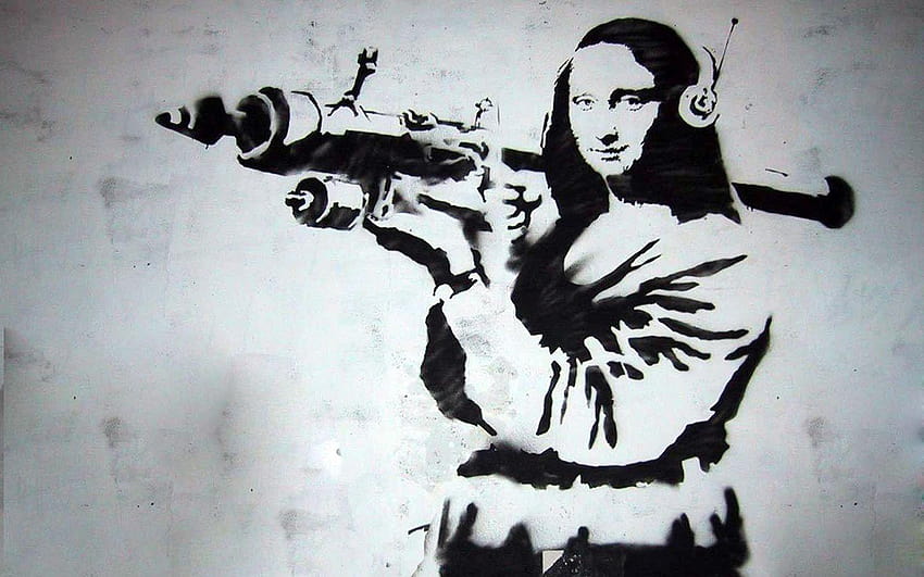 Rollenspiel, Graffiti, Mona Lisa, Banksy ::, Monalisa HD-Hintergrundbild