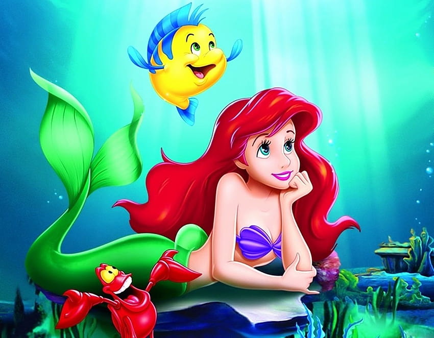Die kleine Meerjungfrau Ariel die kleine Meerjungfrau High Definition Kombination, die kleine Meerjungfrau Ariel HD-Hintergrundbild